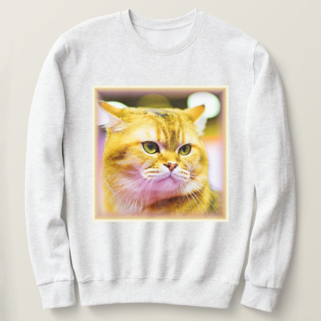 Sweatshirt Belle photo d'un mignon chat. Commandez dès mainte (Design devant)
