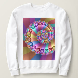 Sweatshirt Belles couleurs arc-en-ciel Art fractal Abstrait