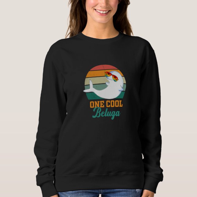 Sweatshirt Beluga Whale for Women Kids Men World Whale Day (Devant)