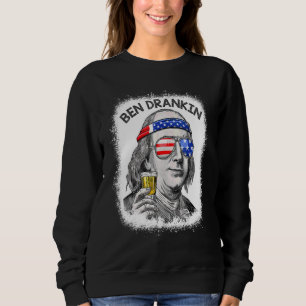 Sweatshirt Ben Drankin 4 juillet 4 Juillet Drapeau Américain