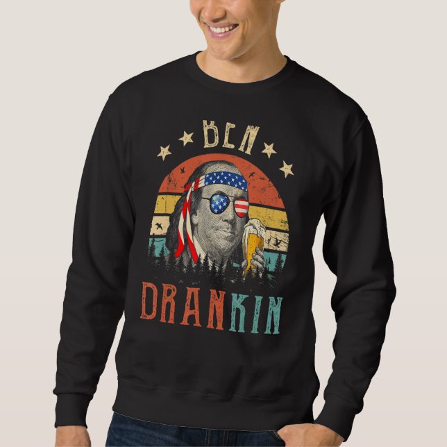 Sweatshirt Ben Drankin 4 juillet Benjamin Franklin Men Amer (Devant)