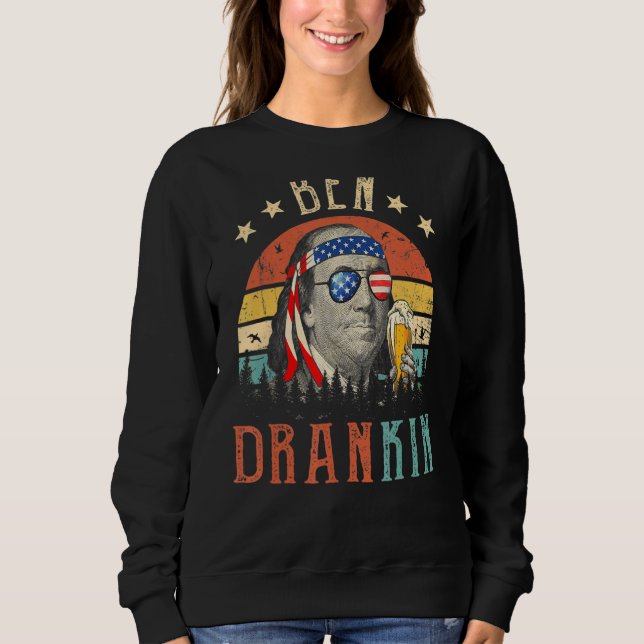 Sweatshirt Ben Drankin 4 juillet Benjamin Franklin Men Amer (Devant)