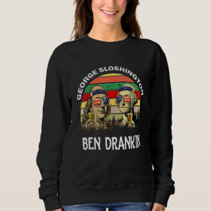 Sweatshirt Ben Drankin 4 juillet Drapeau Vintage américain