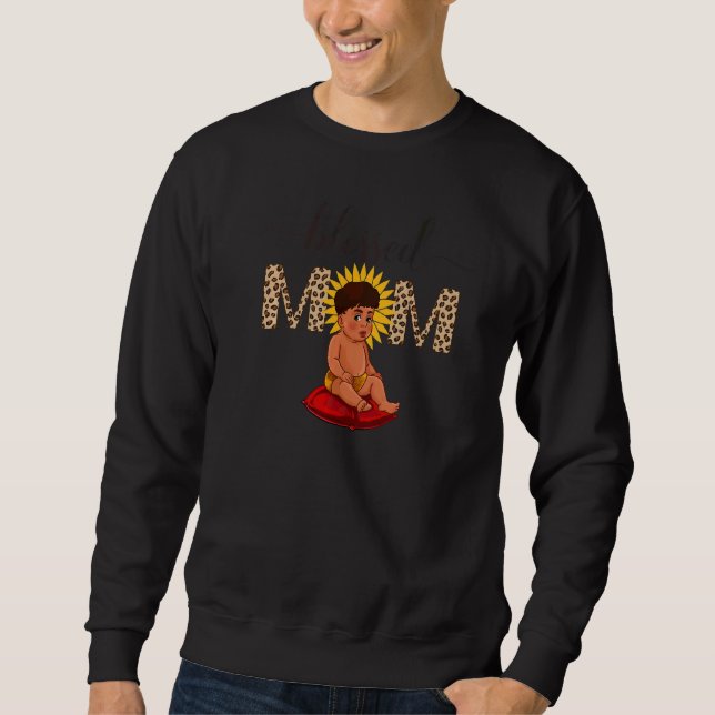 Sweatshirt Bénédiction Fête des mères Empreinte de léopard Su (Devant)