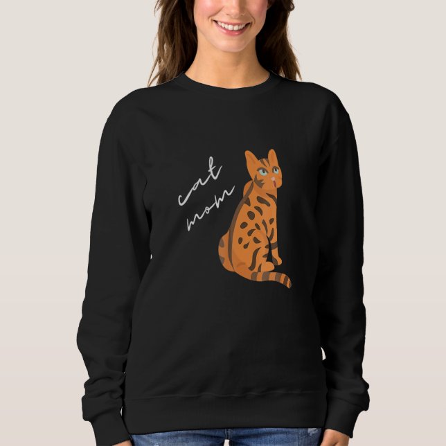 Sweatshirt Bengale Chat Maman Pour Chat (Devant)