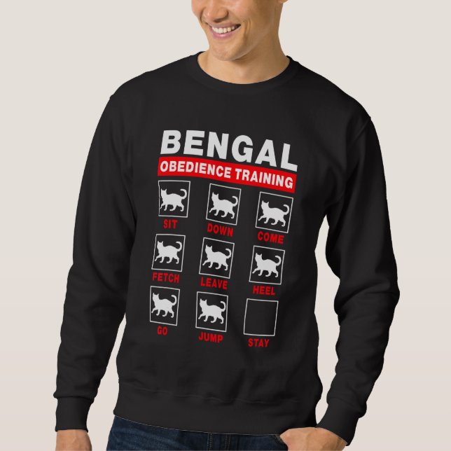 Sweatshirt Bengale Chat Obedience Entraînement Kitten (Devant)