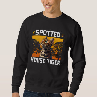 Sweatshirt Bengale Chat SPOTTUE MAISON TIGER Drôle Bengale Ch
