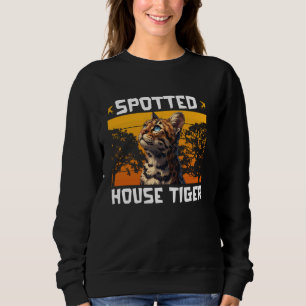 Sweatshirt Bengale Chat SPOTTUE MAISON TIGER Drôle Bengale Ch