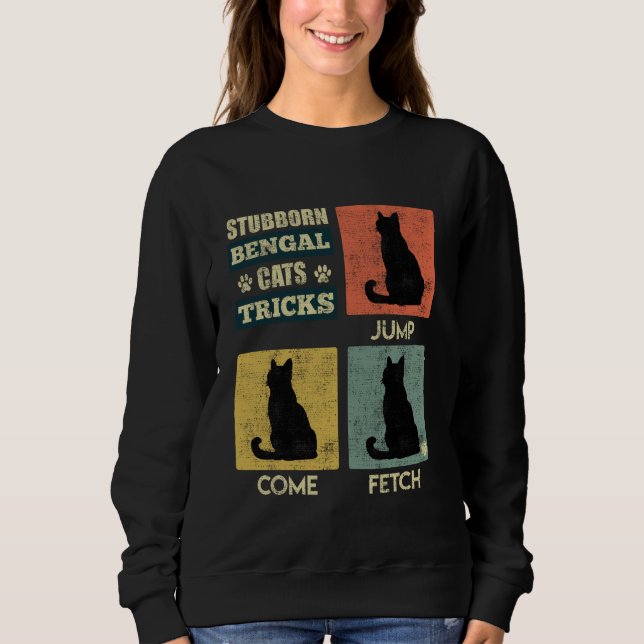 Sweatshirt Bengale Chats STUBBNER BENGAL CHAÎNES TRICKS Funny (Devant)