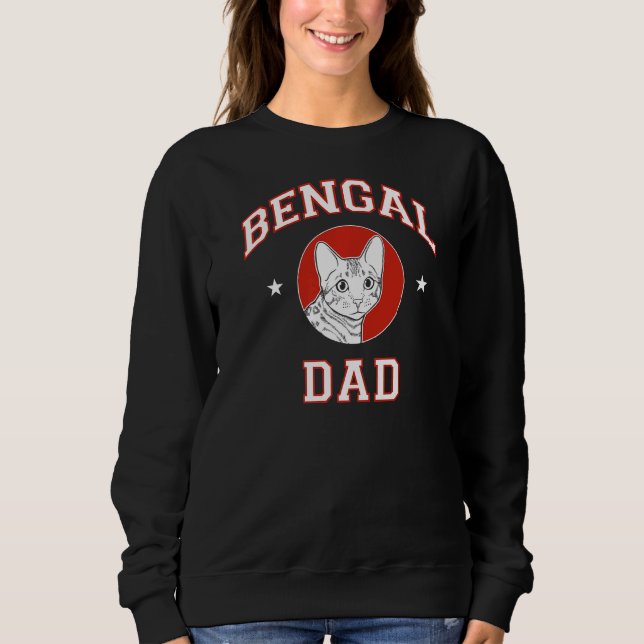 Sweatshirt Bengale papa chat (Devant)