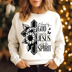 Sweatshirt Béni par Dieu aimé de Jésus