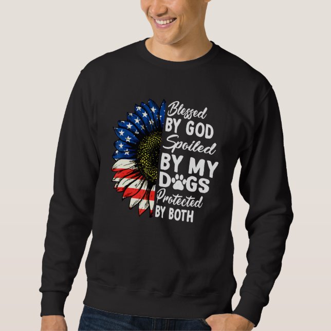 Sweatshirt Béni Par Dieu Porté Par Mes Chiens (Devant)