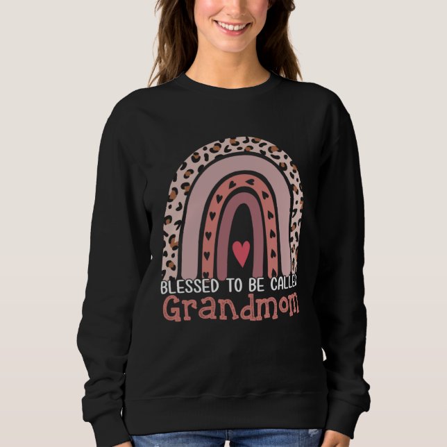 Sweatshirt Bénie d'être appelée Grand-mère Moth Léopard Arc-e (Devant)