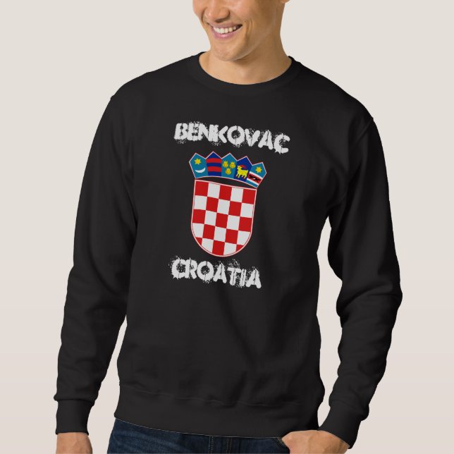 Sweatshirt Benkovac, Croatie avec armoiries (Devant)