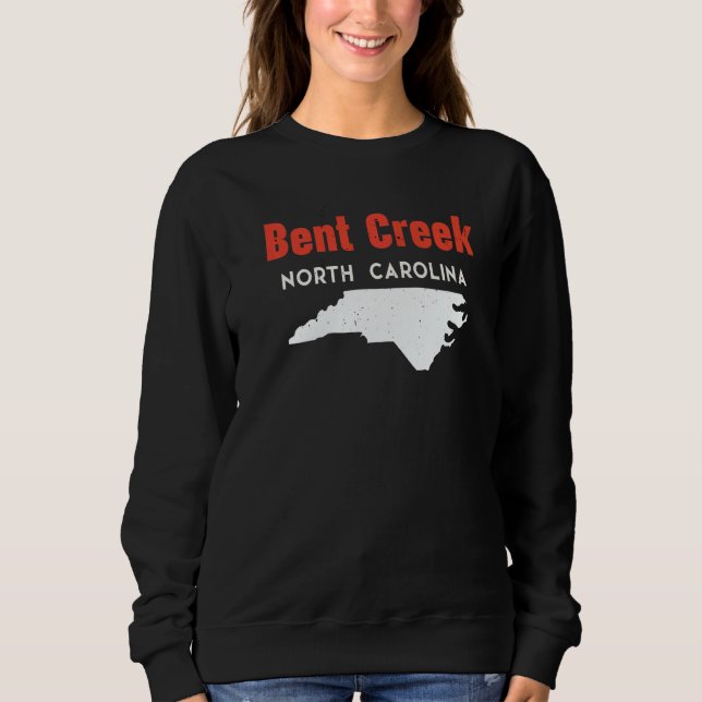 Sweatshirt Bent Creek and Hildebran North Carolina USA State  (Devant)