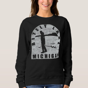Sweatshirt Bently Lake Ice Fishing Michigan