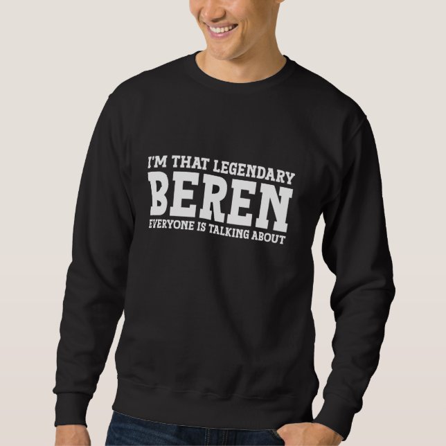 Sweatshirt Beren Nom personnel Prénom Funny Beren (Devant)