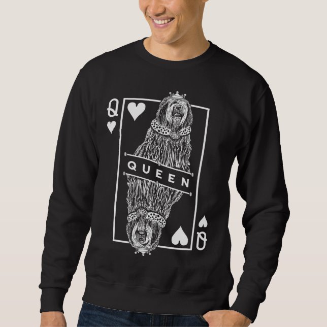 Sweatshirt Bergamasco Sheepdog Queen Of Hearts  Dog  Pop (Devant)