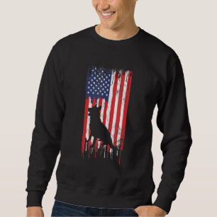 Sweatshirt berger allemand 4 juillet patriotique américain Ét