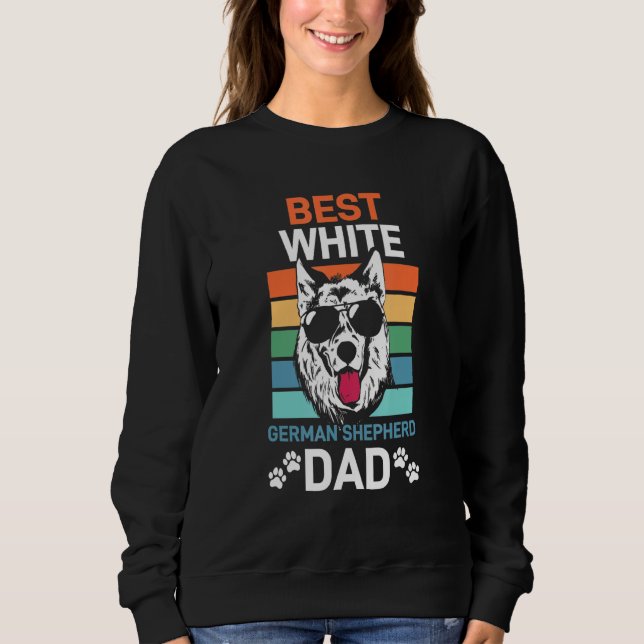 Sweatshirt Berger Allemand Blanc Papa Chien Gsd (Devant)
