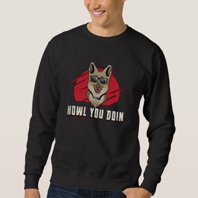Sweatshirt Berger allemand Comment vous faites Chien Vintage  (Devant)