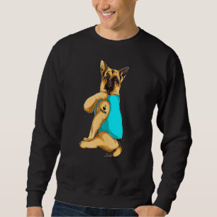 Sweatshirt berger allemand I Love Maman Tattoo Vêtements Chie