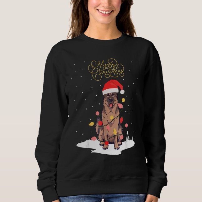 Sweatshirt Berger allemand Joyeux Noël Noël Noël Pasteur Chri (Devant)