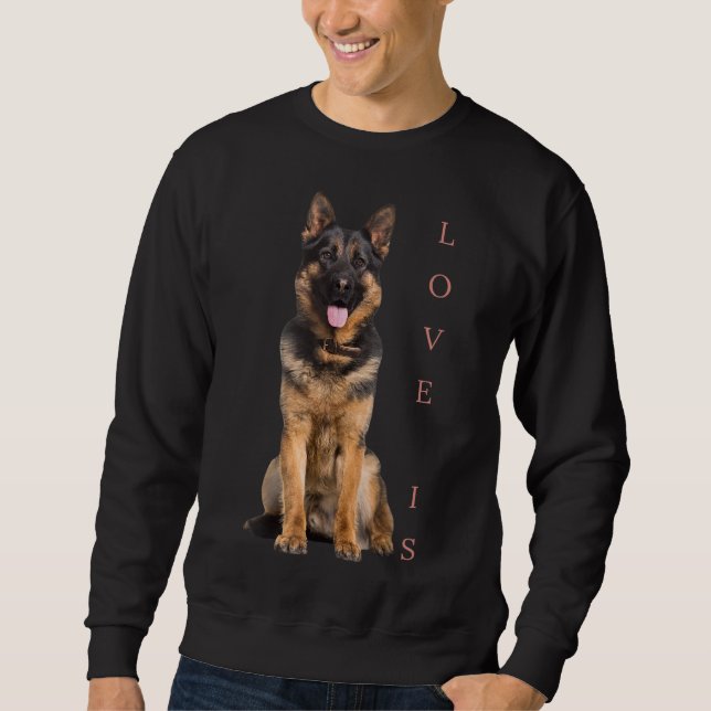 Sweatshirt Berger allemand Shepard Chien Maman Papa Aimer Ani (Devant)