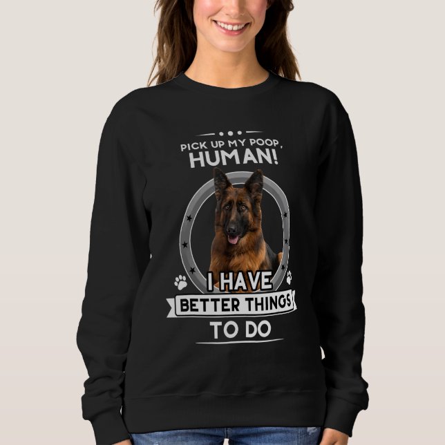 Sweatshirt Berger allemand Shepard Chien Maman Papa Joke Anim (Devant)