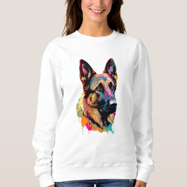Sweatshirt berger allemand Vibrant et coloré (Devant)