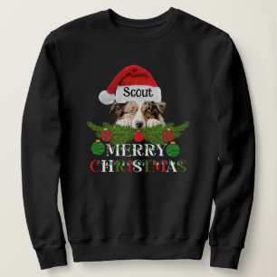 Sweatshirt Berger australien Personnalisé Joyeux Noël