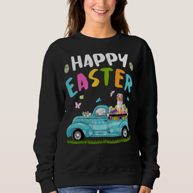 Sweatshirt Berger Australien Rouge Avec Oreilles De Lapin Oeu (Devant)