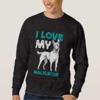 Berger Belge Chien J'AIME MON MALIGATOR Mal Drôle