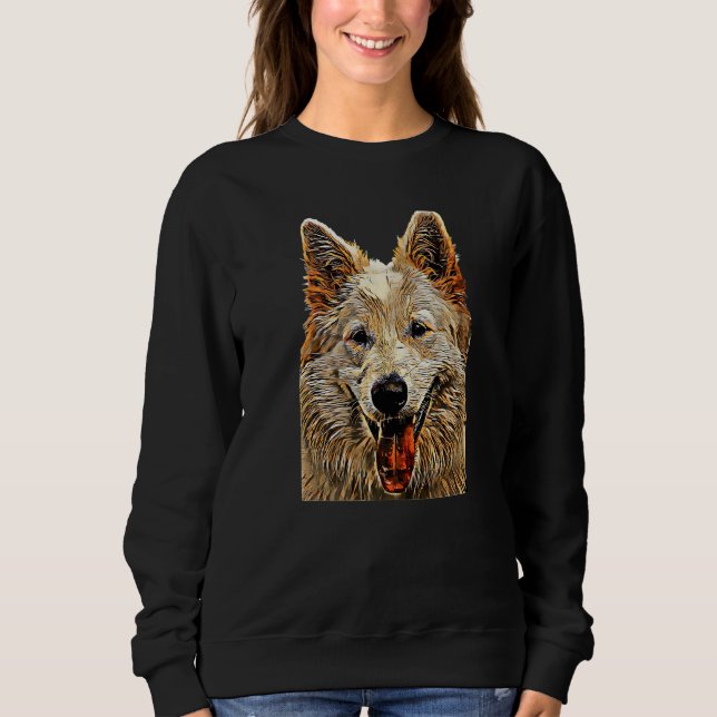 Sweatshirt Berger Blanc Berger Blanc Suisse Race de Chien (Devant)