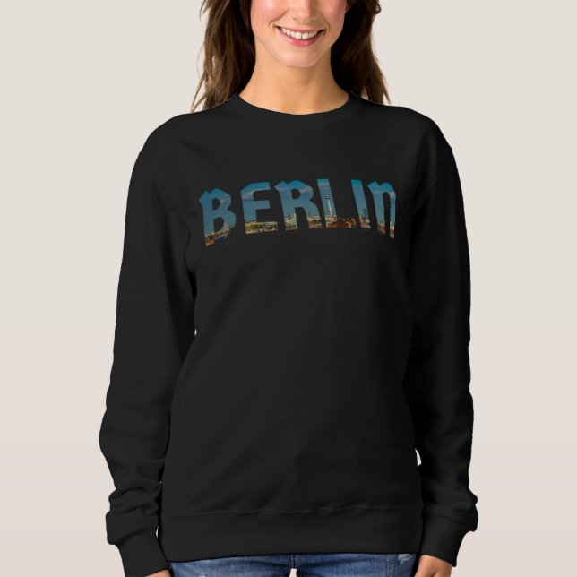 Sweatshirt Berlin Skyline Motif Alexanderplatz Capital Retro (Devant)