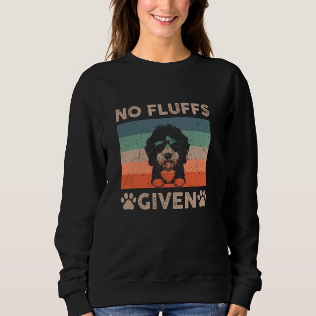 Sweatshirt Bernedoodle Pas De Fluffs Drôle Papa Maman Retro C (Devant)