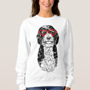 Sweatshirt Bernedoodle Valentines Day Doodle Chien maman Chie