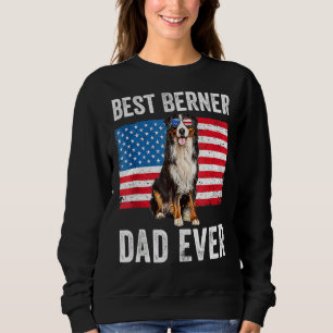 Sweatshirt Berner Papa Drapeau Américain Propriétaire Chien B