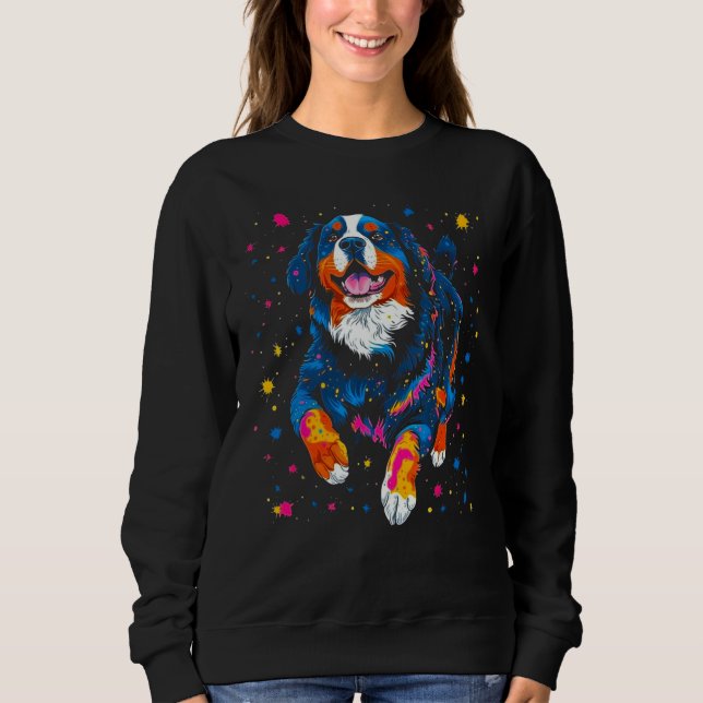 Sweatshirt Bernese Mountain Dog in Space (Devant)