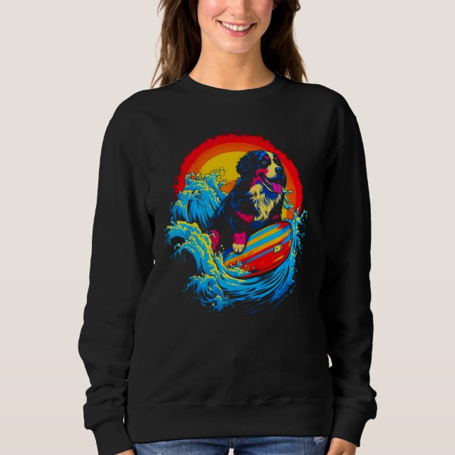 Sweatshirt Bernese Mountain Dog Surf (Devant)