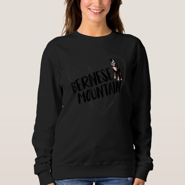 Sweatshirt Bernese Mountain Heart Bernese Mountain Owner Dog (Devant)