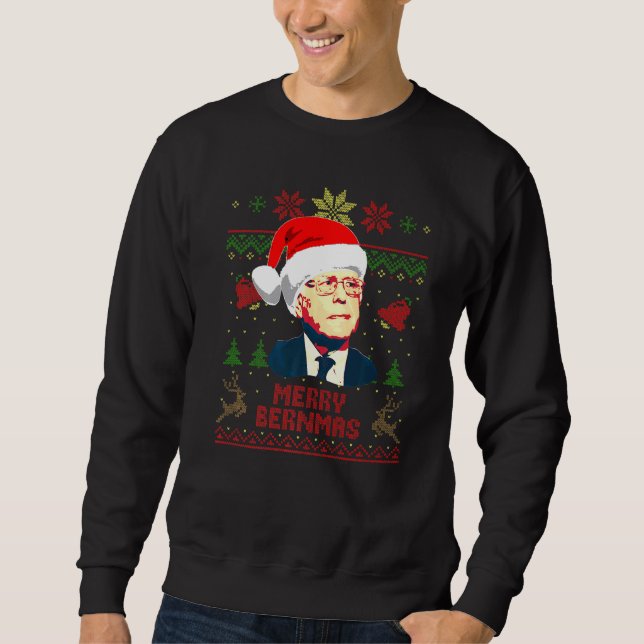 Sweatshirt Bernie Sanders Joyeux Noël Bernmas (Devant)