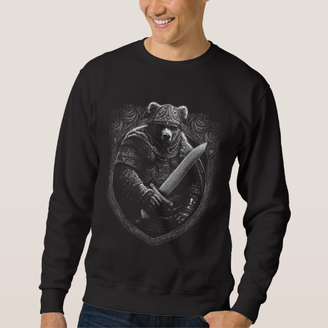 Sweatshirt Berserker Bear Warrior Odin Norse Mythology Viking (Devant)