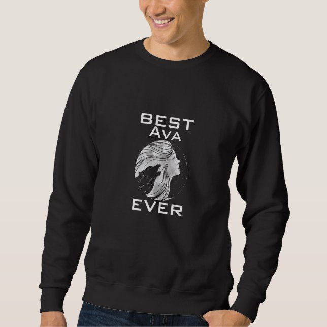 Sweatshirt Best Ava ever Premium (Devant)