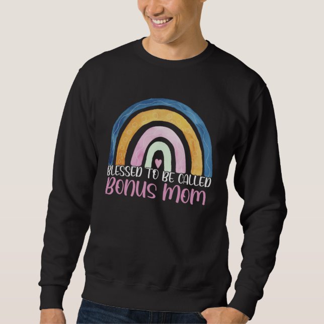 Sweatshirt Best Bonus Mom Blessed To Be Called Bonus Mom Boho (Devant)