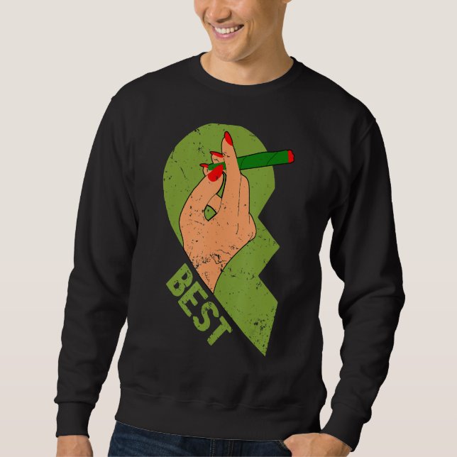 Sweatshirt Best Buds Weed Funny Joint Stoner Friends Couples (Devant)