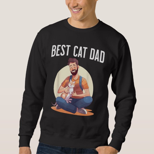 Sweatshirt Best Cat Dad (Devant)