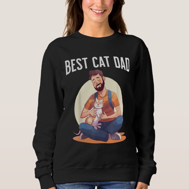 Sweatshirt Best Cat Dad (Devant)