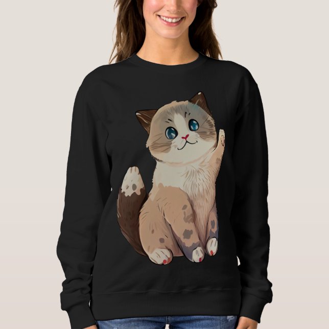 Sweatshirt Best Cat Mom And Cat Dad  4 (Devant)