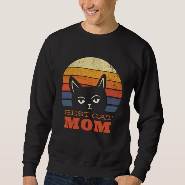Sweatshirt Best Cat Mom Present for Mothers Day  Cute Cat  Mo (Devant)